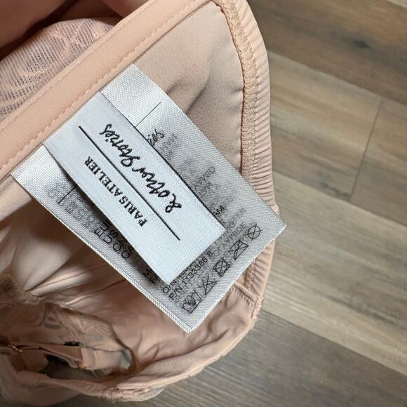 & Other Stories Size 36B Lace Bustier Underwired Bra Pink Adjustable Straps - Picture 6 of 9